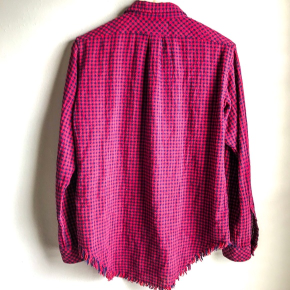 Current/Elliot Womens Size 1 Red Flannel Shirt - Picture 5 of 8